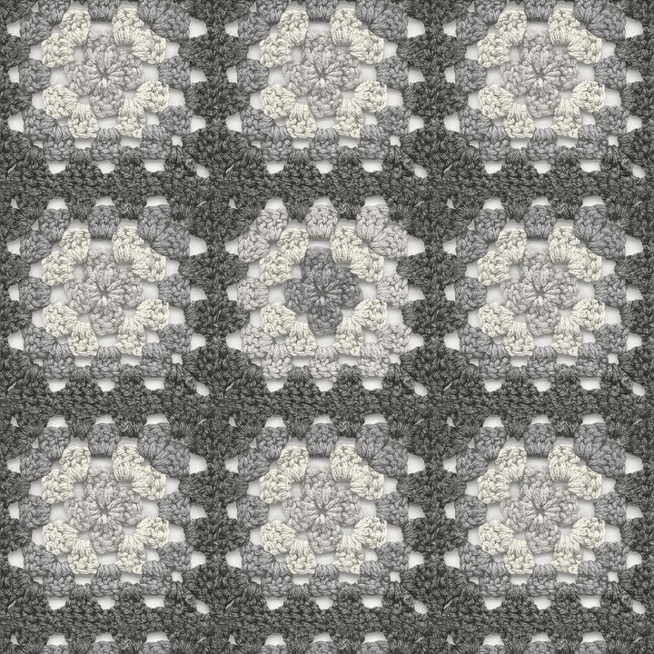 Maud Grey Crochet Geometric Wallpaper by Chesapeake Thoreau Covers about 56.4 square feet 20.5-in by 33-ft long roll Prepasted 20.5 - Fabric Carolina -