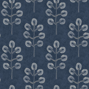 Plum Tree Dark Blue Botanical Wallpaper by Chesapeake