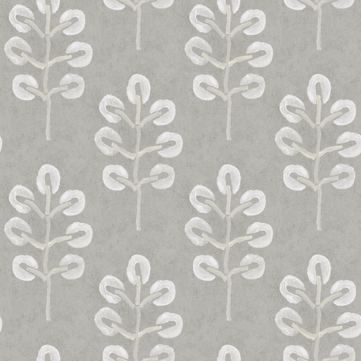 Plum Tree Grey Botanical Wallpaper by Chesapeake Thoreau Covers about 56.4 square feet 20.5-in by 33-ft long roll Prepasted 10.25 - Fabric Carolina -