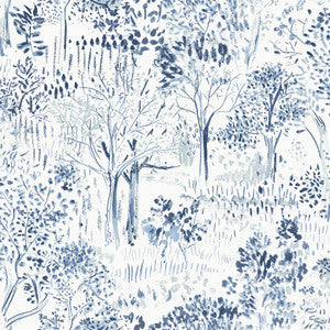 Walden Navy Forest Wallpaper by Chesapeake