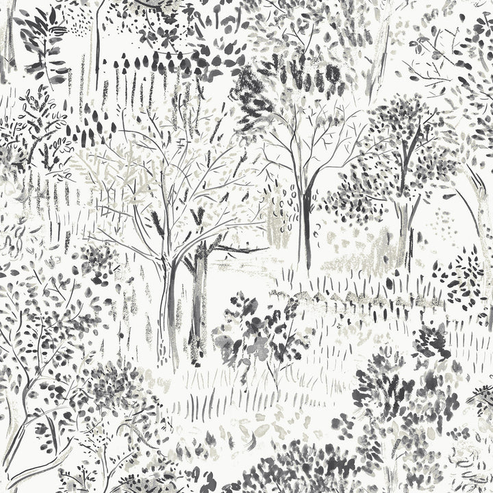 Walden Black Forest Wallpaper by Chesapeake Thoreau Covers about 56.4 square feet 20.5-in by 33-ft long roll Prepasted 20.5 - Fabric Carolina -