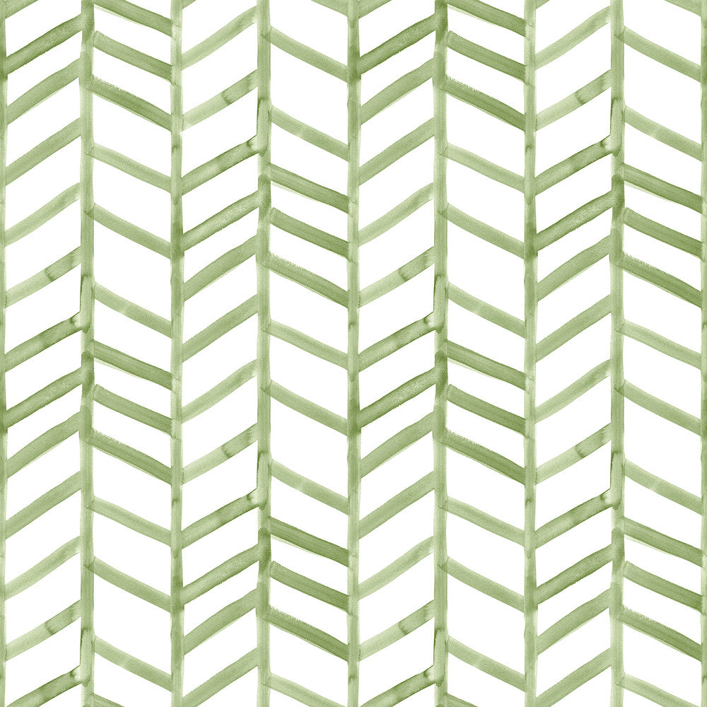Fletching Green Geometric Wallpaper by Chesapeake Thoreau Covers about 56.4 square feet 20.5-in by 33-ft long roll Prepasted 20.5 - Fabric Carolina -