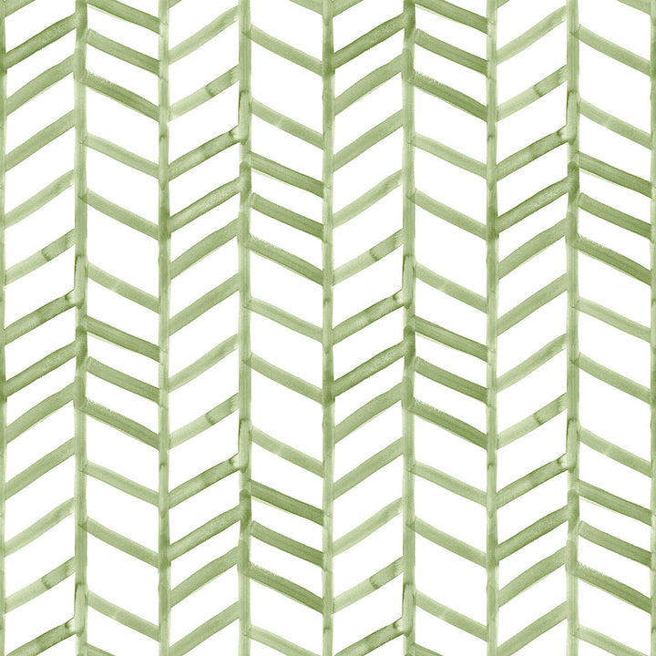 Fletching Green Geometric Wallpaper by Chesapeake Thoreau Covers about 56.4 square feet 20.5-in by 33-ft long roll Prepasted 20.5 - Fabric Carolina -