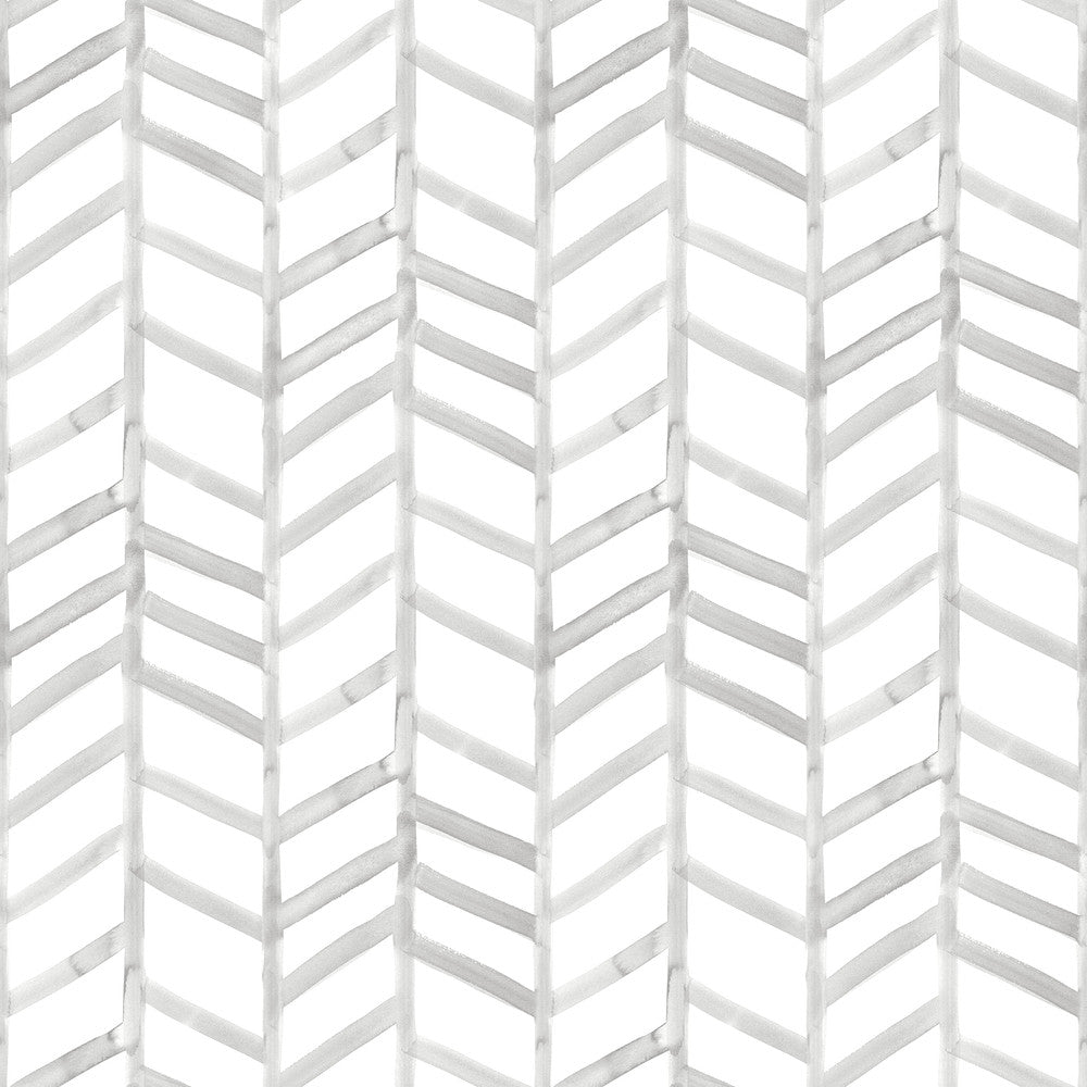 Fletching Grey Geometric Wallpaper by Chesapeake Thoreau Covers about 56.4 square feet 20.5-in by 33-ft long roll Prepasted 20.5 - Fabric Carolina -