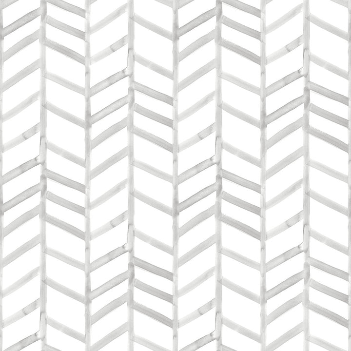 Fletching Grey Geometric Wallpaper by Chesapeake Thoreau Covers about 56.4 square feet 20.5-in by 33-ft long roll Prepasted 20.5 - Fabric Carolina -