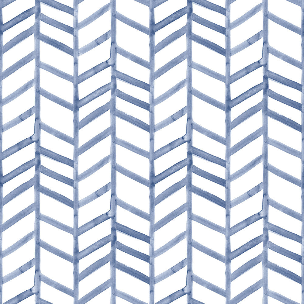 Fletching Navy Geometric Wallpaper by Chesapeake Thoreau Covers about 56.4 square feet 20.5-in by 33-ft long roll Prepasted 20.5 - Fabric Carolina -