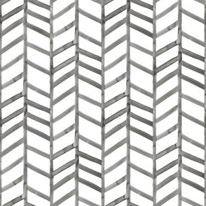 Fletching Black Geometric Wallpaper by Chesapeake