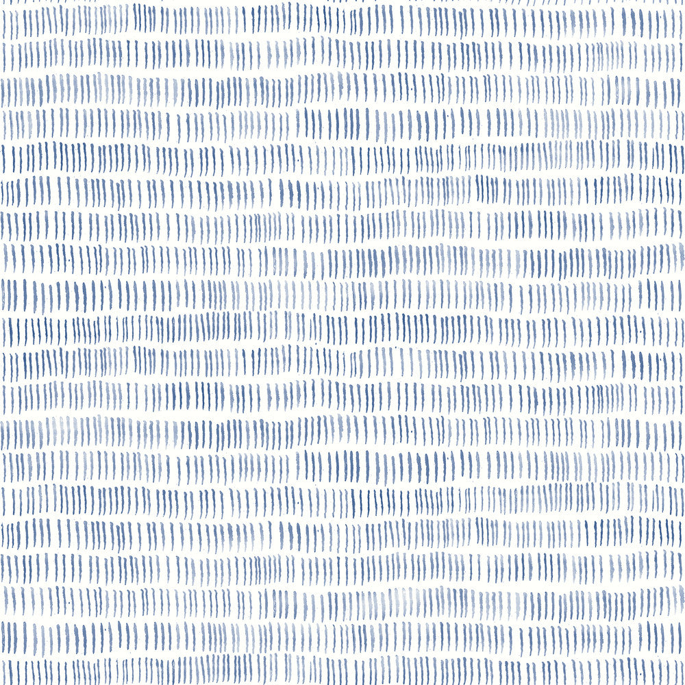 Pips Navy Watercolor Brushstrokes Wallpaper by Chesapeake Thoreau Covers about 56.4 square feet 20.5-in by 33-ft long roll Prepasted 20.5 - Fabric Carolina -