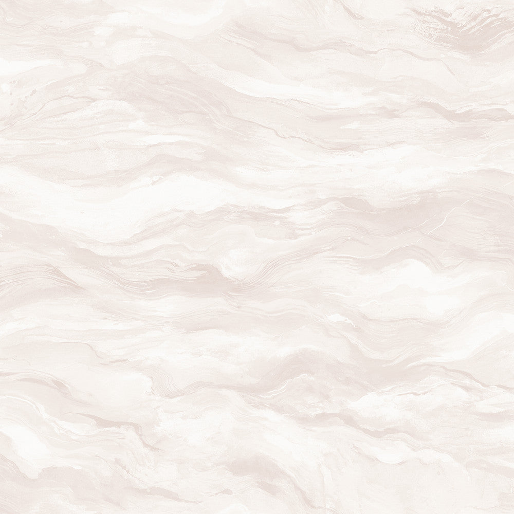 Cirrus Blush Wave Wallpaper by Chesapeake Thoreau Covers about 56.4 square feet 20.5-in by 33-ft long roll Prepasted 20.5 - Fabric Carolina -