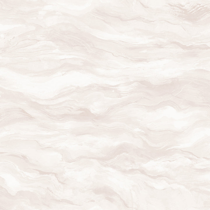 Cirrus Blush Wave Wallpaper by Chesapeake Thoreau Covers about 56.4 square feet 20.5-in by 33-ft long roll Prepasted 20.5 - Fabric Carolina -