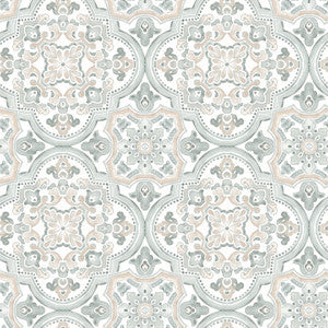 Concord Coral Medallion Wallpaper by Chesapeake