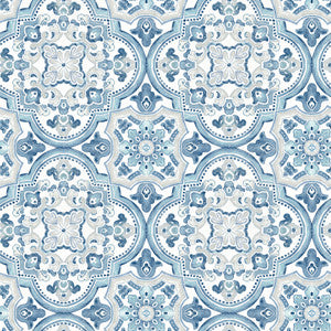 Concord Blue Medallion Wallpaper by Chesapeake