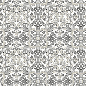 Concord Black Medallion Wallpaper by Chesapeake