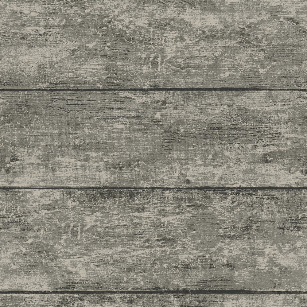 Cabin Charcoal Wood Planks Wallpaper by Chesapeake Thoreau Covers about 56.4 square feet 20.5-in by 33-ft long roll Prepasted 20.5 - Fabric Carolina -