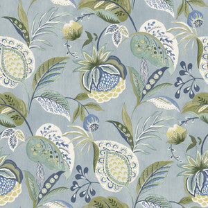 Bohemian Blue Jacobean Wallpaper by Chesapeake