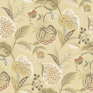 Bohemian Mustard Jacobean Wallpaper by Chesapeake