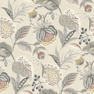 Bohemian Grey Jacobean Wallpaper by Chesapeake