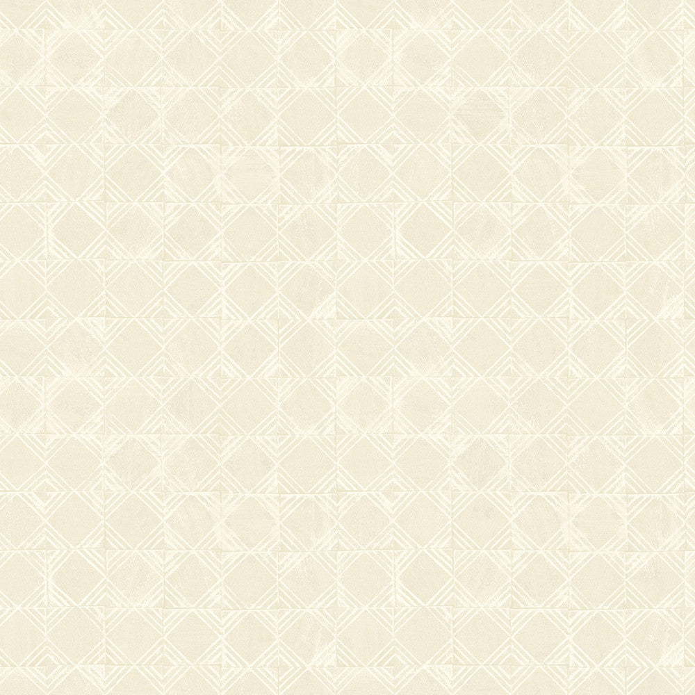 Button Block Taupe Geometric Wallpaper by Chesapeake Kinfolk Covers about 56.4 square feet 20.5-in by 33-ft long roll Prepasted 20.5 - Fabric Carolina -