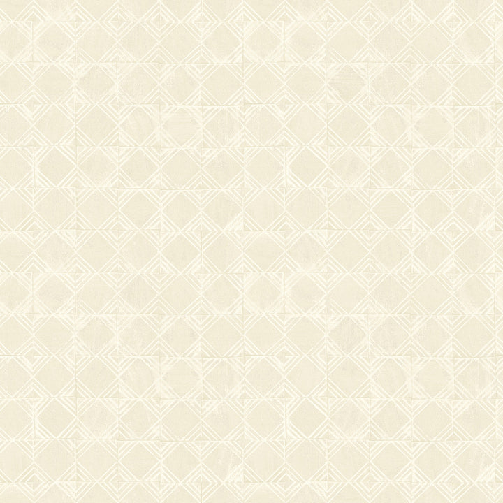 Button Block Taupe Geometric Wallpaper by Chesapeake Kinfolk Covers about 56.4 square feet 20.5-in by 33-ft long roll Prepasted 20.5 - Fabric Carolina -