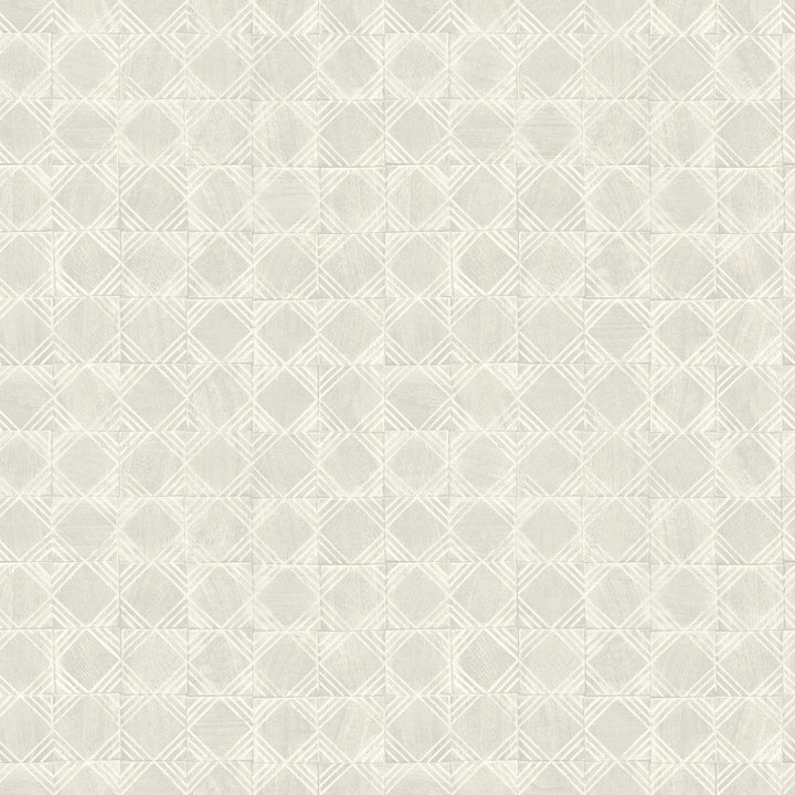 Button Block Light Grey Geometric Wallpaper by Chesapeake Kinfolk Covers about 56.4 square feet 20.5-in by 33-ft long roll Prepasted 20.5 - Fabric Carolina -
