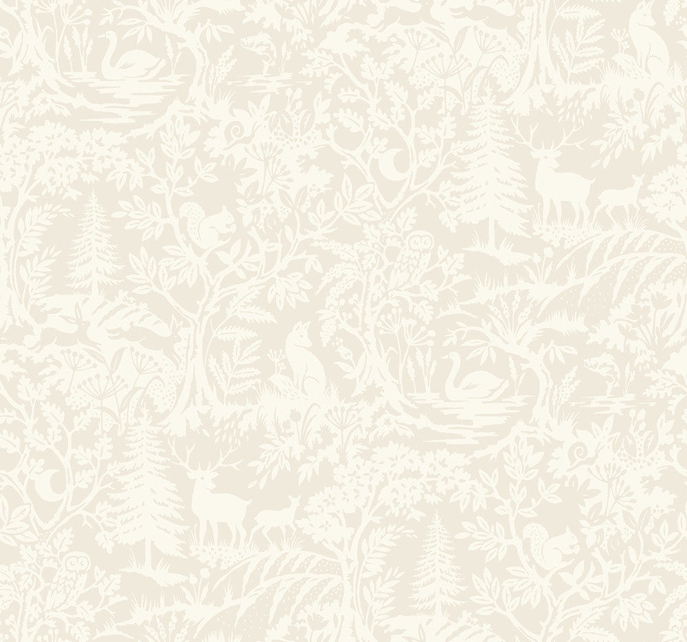 Alrick Dove Forest Venture Wallpaper by Chesapeake Kinfolk Covers about 60.8 square feet 27-in by 27-ft long roll Prepasted 25.25 - Fabric Carolina -