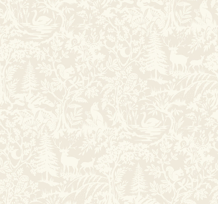 Alrick Dove Forest Venture Wallpaper by Chesapeake Kinfolk Covers about 60.8 square feet 27-in by 27-ft long roll Prepasted 25.25 - Fabric Carolina -