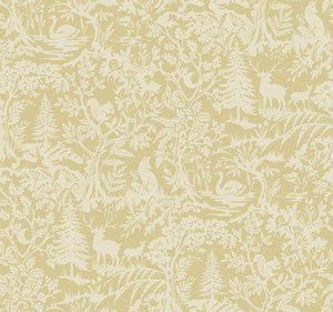 Alrick Mustard Forest Venture Wallpaper by Chesapeake