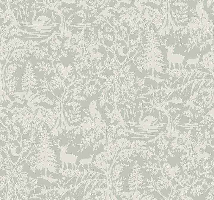 Alrick Sage Forest Venture Wallpaper by Chesapeake Kinfolk Covers about 60.8 square feet 27-in by 27-ft long roll Prepasted 25.25 - Fabric Carolina -