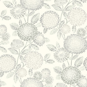 Zalipie Grey Floral Trail Wallpaper by Chesapeake