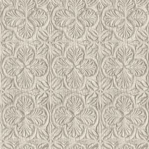Karachi Taupe Wooden Damask Wallpaper by Chesapeake