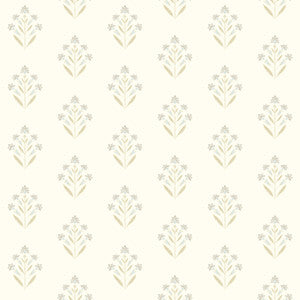 Kova Yellow Floral Crest Wallpaper by Chesapeake