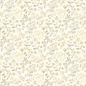 Tarragon Honey Dainty Meadow Wallpaper by Chesapeake