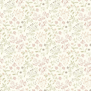 Tarragon Blush Dainty Meadow Wallpaper by Chesapeake