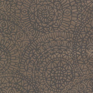 Brown Lacey Suzani Wallpaper by Eijffinger