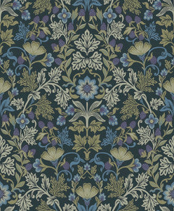 Lila Periwinkle Strawberry Floral Wallpaper by Eijffinger