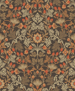 Lila Orange Strawberry Floral Wallpaper by Eijffinger