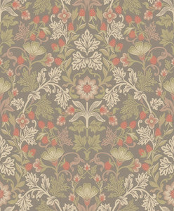 Lila Moss Strawberry Floral Wallpaper by Eijffinger