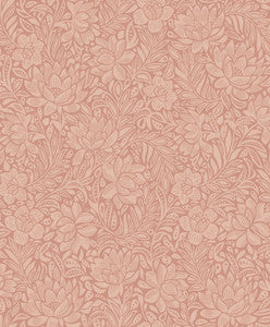 Zahara Coral Floral Wallpaper by Eijffinger