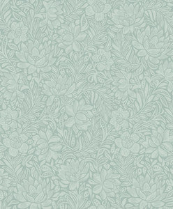 Zahara Seafoam Floral Wallpaper by Eijffinger