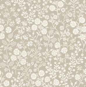 Liana Taupe Trail Wallpaper by Eijffinger