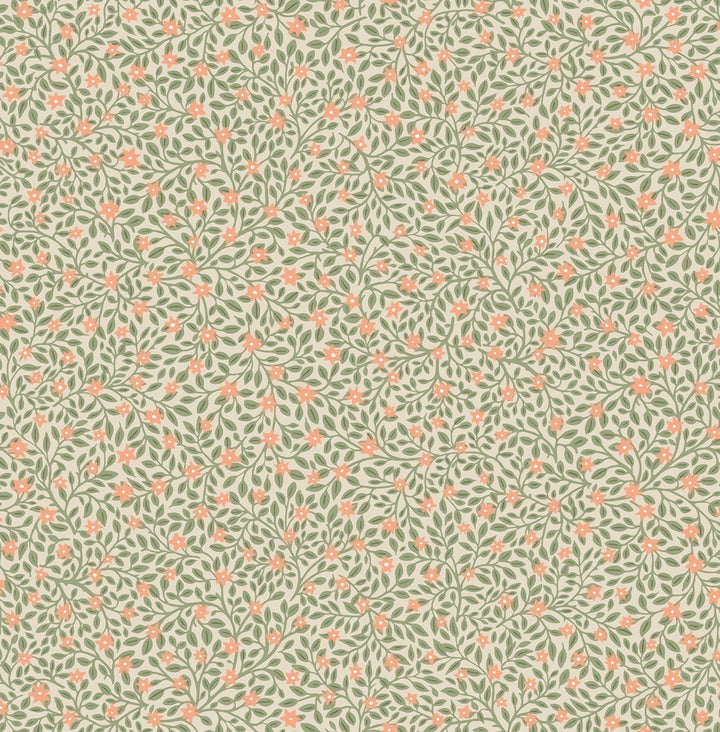 Marguerite Light Green Floral Wallpaper by Eijffinger Posy Covers about 59.1 square feet 21.5-in by 33-ft long roll Unpasted 20.9 - Fabric Carolina -