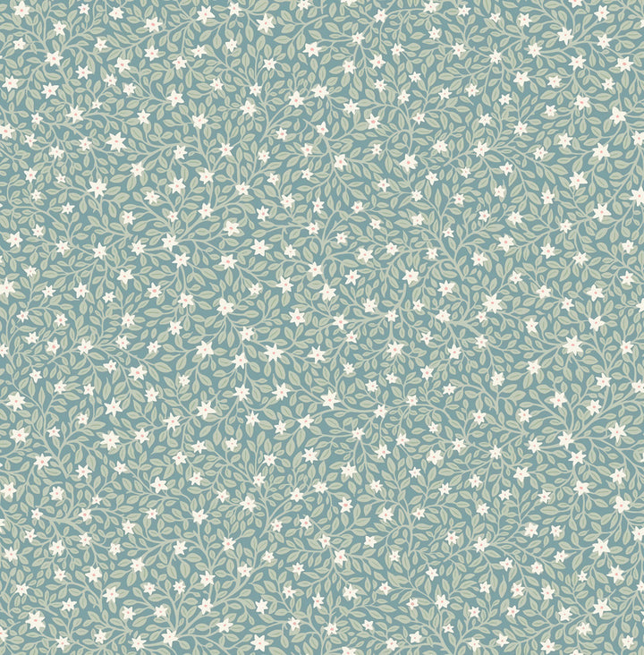 Marguerite Sea Green Floral Wallpaper by Eijffinger Posy Covers about 59.1 square feet 21.5-in by 33-ft long roll Unpasted 20.9 - Fabric Carolina -