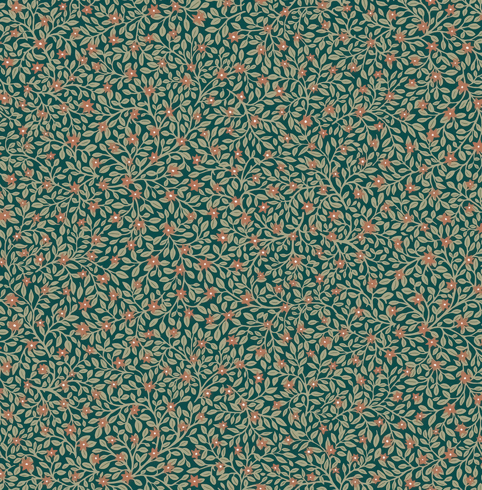 Marguerite Indigo Floral Wallpaper by Eijffinger Posy Covers about 59.1 square feet 21.5-in by 33-ft long roll Unpasted 20.9 - Fabric Carolina -