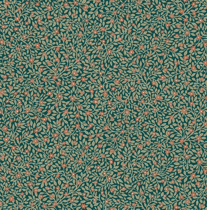 Marguerite Indigo Floral Wallpaper by Eijffinger Posy Covers about 59.1 square feet 21.5-in by 33-ft long roll Unpasted 20.9 - Fabric Carolina -