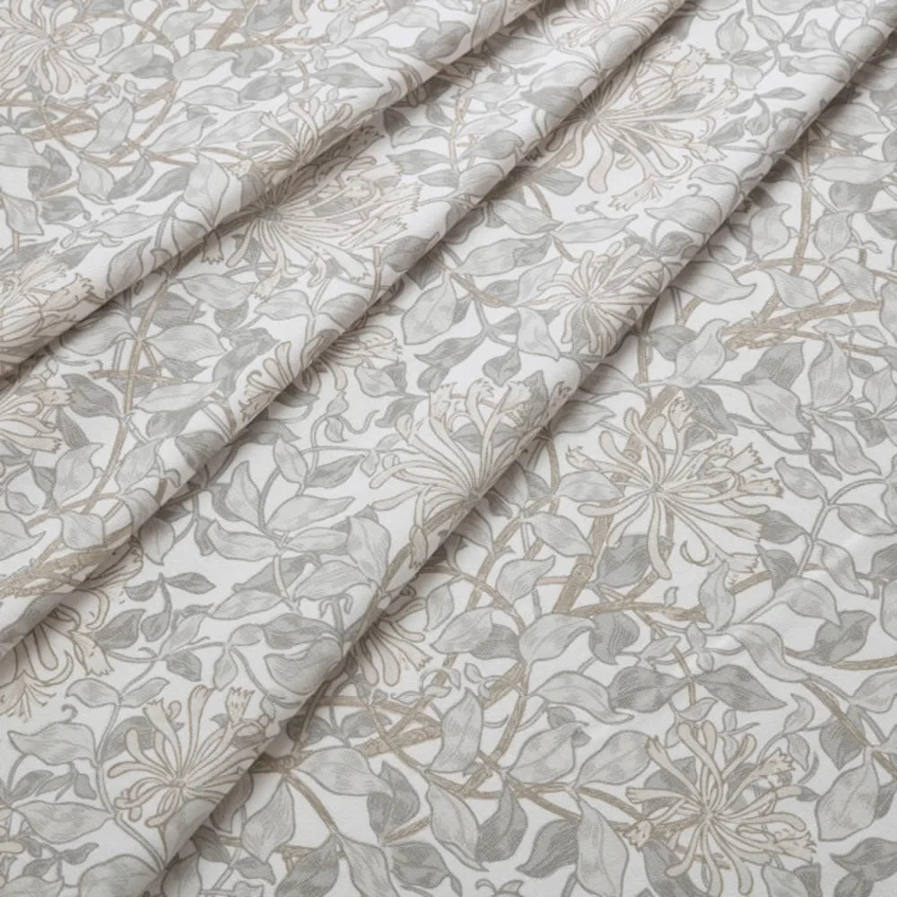 7926 Honeysuckle 2 Aluminum by Wmah Designer Fabric 7926 Honeysuckle 2 Aluminum by Wmah Fabric WILLIAM MORRIS AT HOME DOVECOTE VOL 2 100%COT Spain WYZENBEEK 35 000 DOUBLE RUB WEAR TEST (HEAVY DUTY) Horizontal: 17.75 and Vertical: 17.75 54 in - Fabric Carolina -