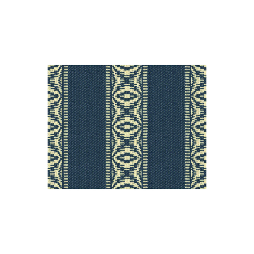 Nautica Stripe Sapphire by Kravet Design Fabric OCEANIA INDOOR OUTDOOR ACRYLIC - 100% United States MEDIUM Horizontal: 3.5 and Vertical: 8 54 - Fabric Carolina -