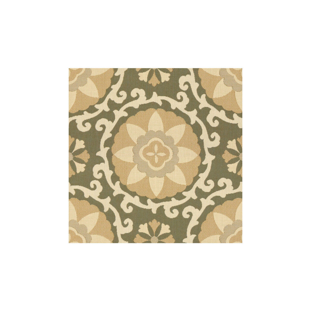 Exotic Suzani Seagrass by Kravet Design Fabric OCEANIA INDOOR OUTDOOR SOLUTION DYED ACRYLIC - 100% United States MEDIUM Horizontal: 15 and Vertical: 14 54 - Fabric Carolina -