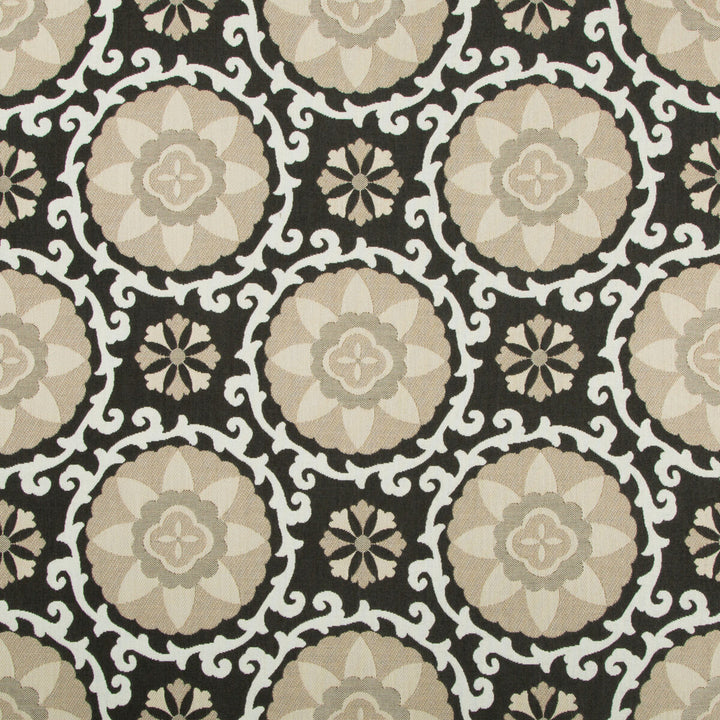 Exotic Suzani Coal by Kravet Design Fabric OCEANIA INDOOR OUTDOOR SOLUTION DYED ACRYLIC - 100% United States MEDIUM Horizontal: 15 and Vertical: 14 54 - Fabric Carolina -