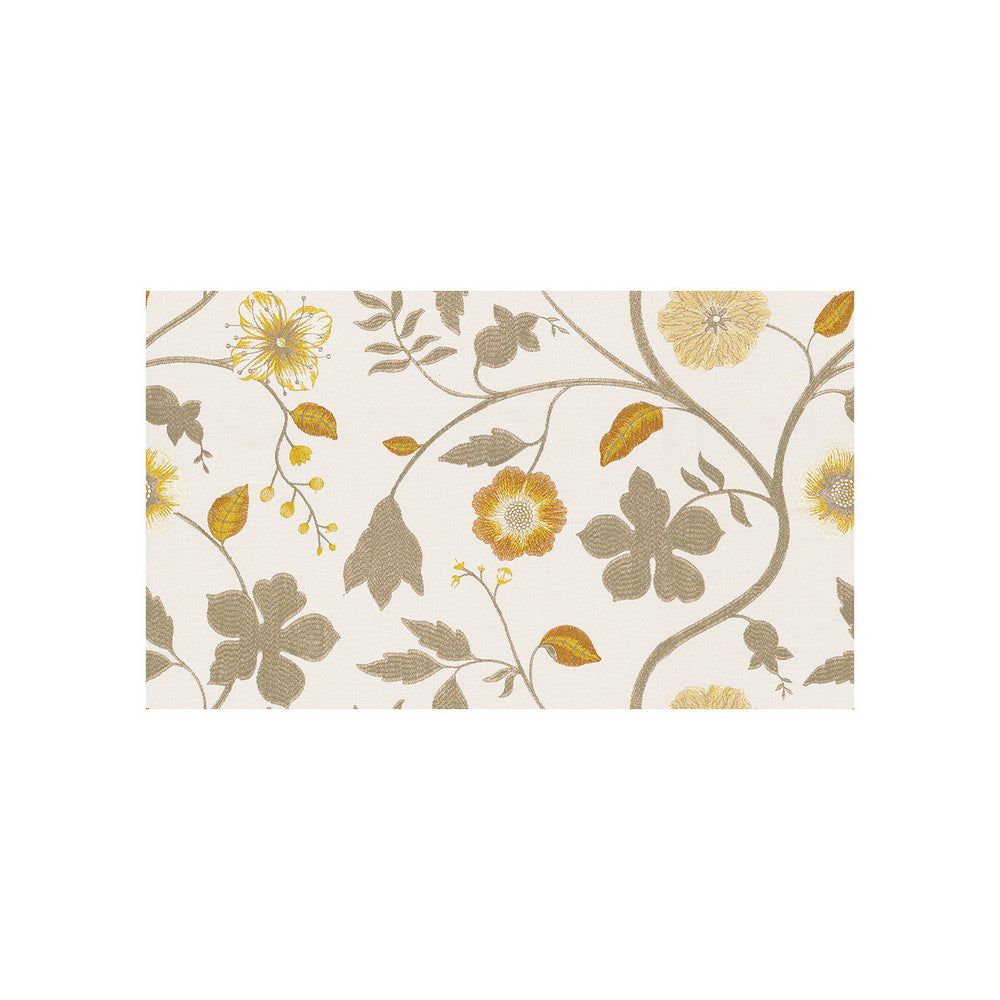 Whimsical Floral Saffron by Kravet Couture Fabric MODERN COLORS II LINEN - 60%;COTTON - 40% India Horizontal: 25.5 and Vertical: 16 52 - Fabric Carolina -