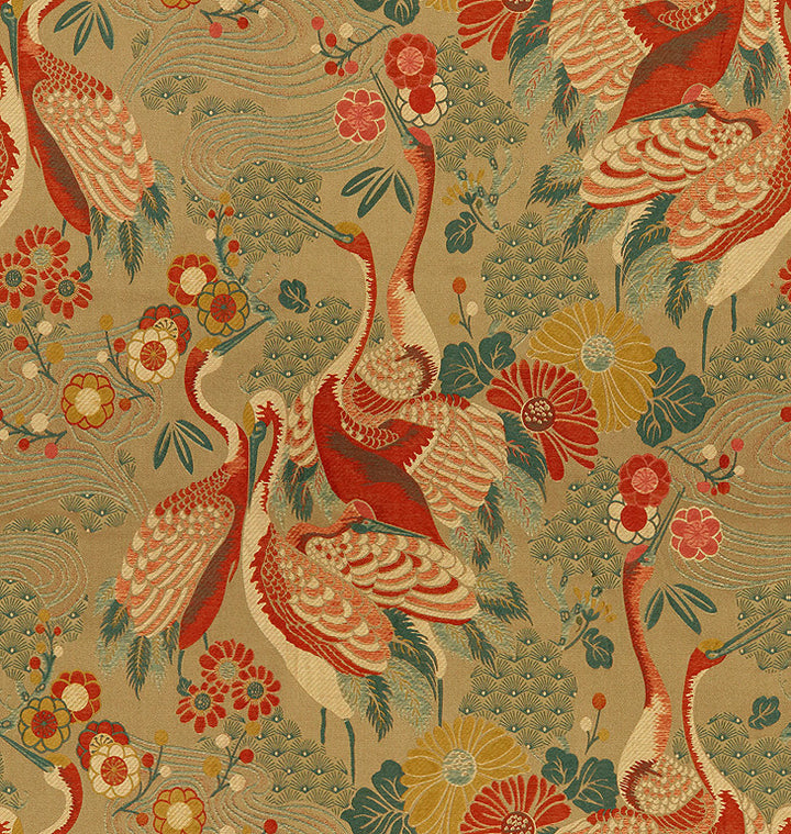 Kimono Inspired Haute Red by Kravet Design Fabric
